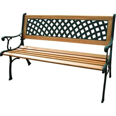 Panchina da giardino tre posti in ghisa e legno arredamento esterni panchina parco