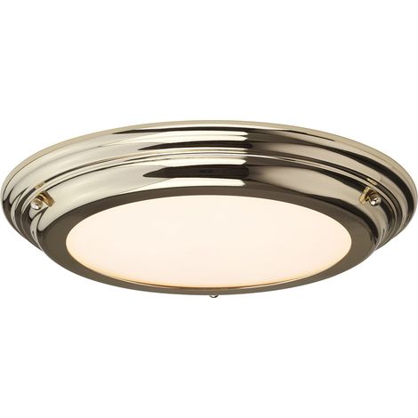 Elstead Welland - LED 1 Light Flush Light - Messing poliert (1/4)