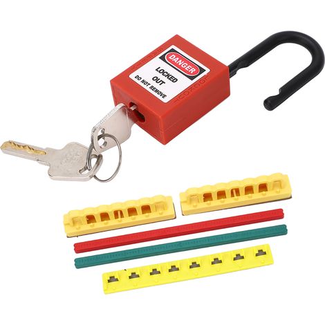 Kit de dispositif de verrouillage électrique avec barrière de blocage de disjoncteur et poutre de verrouillage en nylon pour formes irrégulières (1/5)
