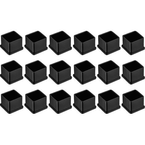 28 Pièces Bouchons Carrés en Plastique 30 x 30mm Noir (1/5)