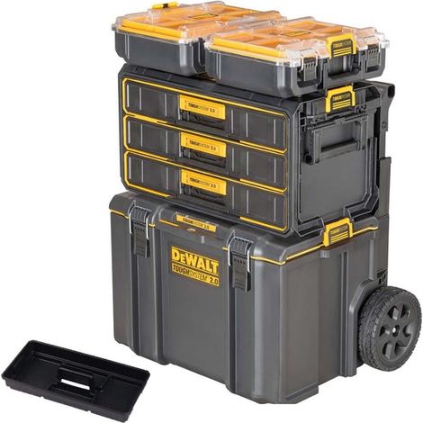 Dewalt Toughsystem 2 Rolling Mobile Tool Storage Trolley 3 Drawer + 2 Organisers (1/5)