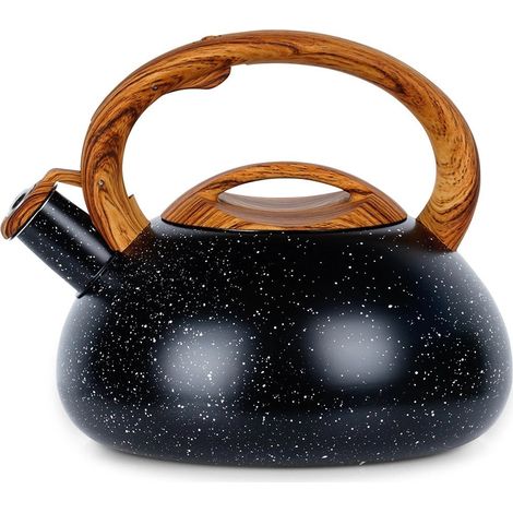 Bouilloire sifflante en acier noir 3 litres (1/5)