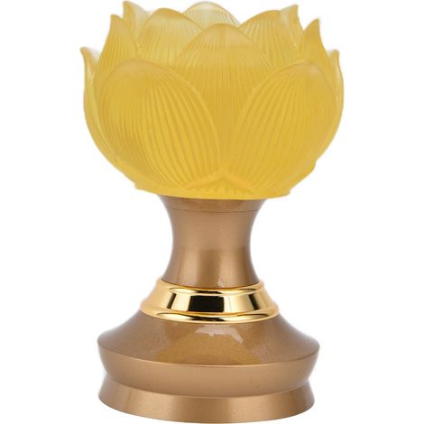 Lot de 2 lampes Bouddha Lotus LED avec base en alliage d'aluminium, lampes Bouddha colorées, objets de prière et religieux, prise UE 100-240 V (1/5)