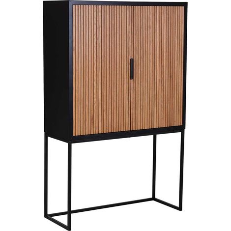 Armario 2 puertas madera y metal 100x40x160h  cm (1/5)