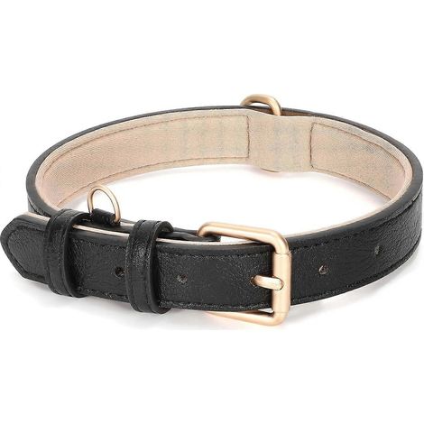 Filiyano-Collier pour chien de petite, moyenne et grande taille, ajustable, doux, respirant, doublé cuir, avec boucle en alliage, robuste, imperméable (1/4)
