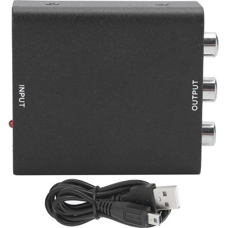 Convertisseur Mini HDMI vers AV - Résolution 1920x1080 @ 60 Hz - Compatible PAL/NTSC - Sans Pilote - 1 Pièce (1/5)