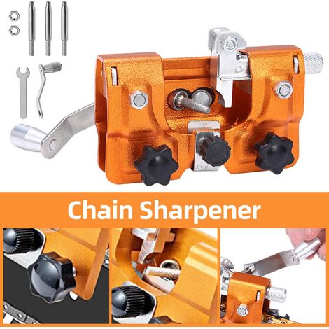 Affûteuse de chaîne pour tronçonneuse outil d'affûtage de chaîne accessoire d'affûtage de chaîne kit d'affûtage pour tronçonneuse (1/5)