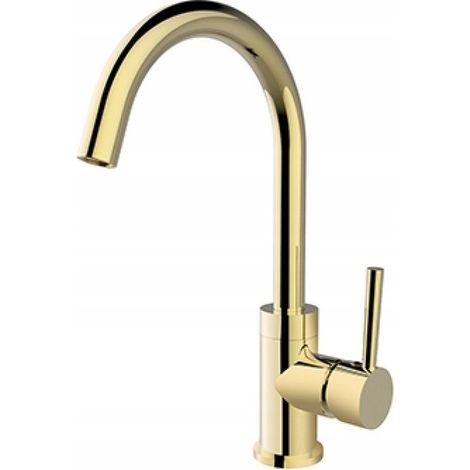 Grifo alto para lavabo Besco Illusion I color oro claro (1/4)