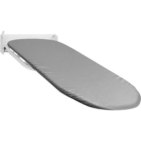 Table à repasser murale pliable, rotation à 180°, design compact et peu encombrant, blanc et gris (1/5)