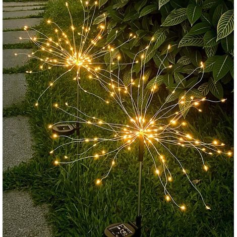 YMYNY Solar-Gartenleuchten – 120 Lichter – Warmweiß, wasserdichtes Solar-Feuerwerk für den Außenbereich, Starburst-Dekorationslichter, Landschaftslichter (1/4)