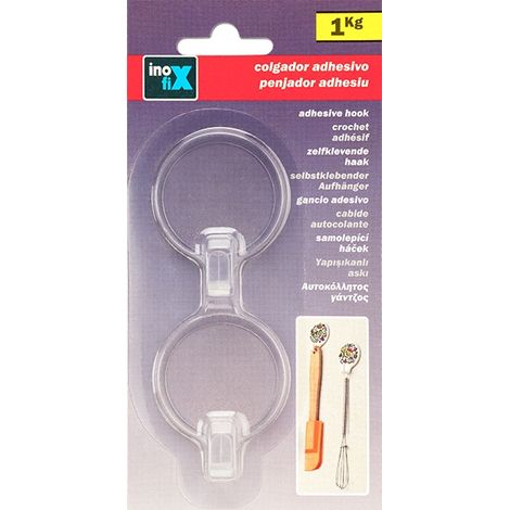 Colgador adhesivo circular transparente (1/3)
