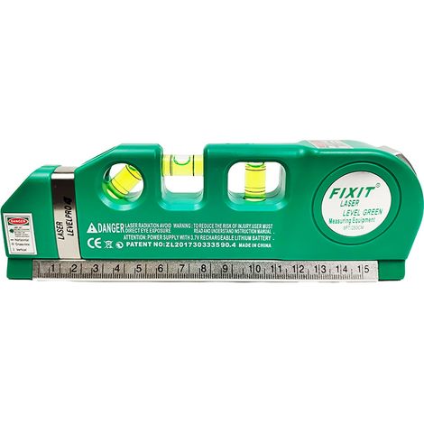 Outil de ligne horizontale Laser, kit d'outils de niveau laser multifonctionnel, avec règle métrique