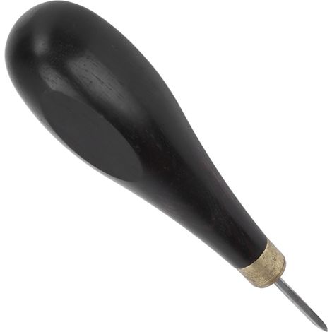 Alène Diamant 6mm pour Travail du Cuir - Manche en Acajou et Pointe Professionnelle - Outil Artisanal de Maroquinerie (1/5)