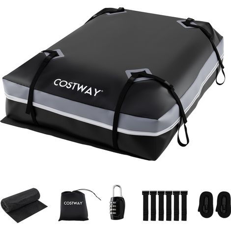Car Rooftop Cargo Carrier Waterproof Heavy-Duty PVC Roof Bag Storage Bag-Grey-L (1/5)