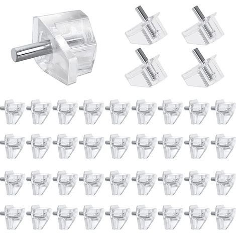 Pack of 20 transparent 3mm support plugs for kitchen furniture (1/5)