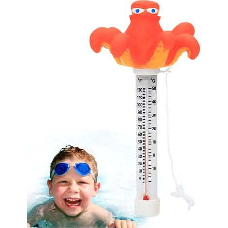 Termómetro flotante para piscinas, medición precisa, pantalla fácil de leer, diseño impermeable: ideal para piscinas exteriores, jacuzzis y baños (1/5)