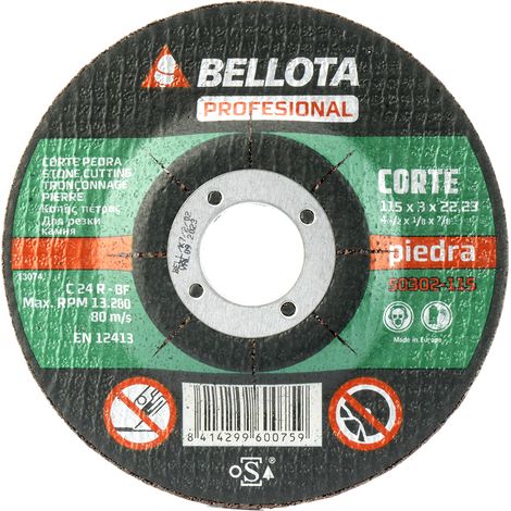 Disque à tronçonner la pierre Bellota 50302-115x22,2x3,0 mm professionnel (1/2)