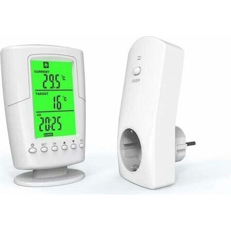 Termostato inalámbrico enchufable, termostato inteligente programable para el hogar, termostato de control de sincronización de aislamiento de temperatura (1/5)