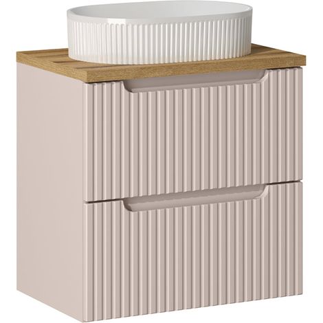 Waschtisch 60cm Riva mit 2 Schubladen, Kaschmir (1/5)