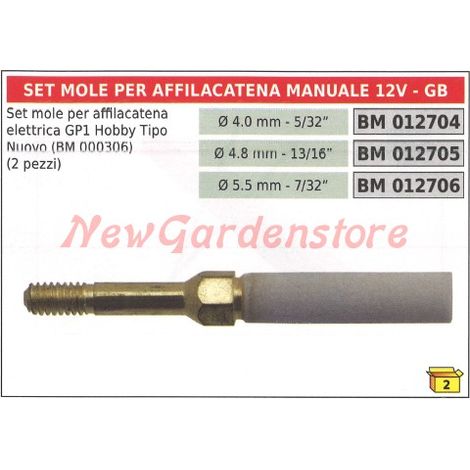 Set 2 pezzi mole per affilacatena manuale GP1 HOBBY NEW GARDEN STORE 012706