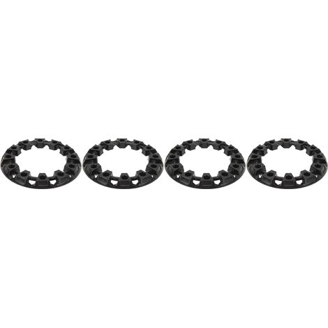 4 pièces couvercle d'habillage de moyeu de roue enjoliveurs de Protection de pneu capuchon de jante universel pour ATV Go Kart 6 pouces (OD: env. 170mm/6,7 pouces, ID: 110mm/4,3 pouces) (1/5)