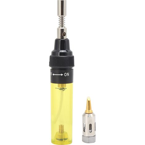 Fer à souder à gaz rechargeable, stylo à souder au butane pur, outil manuel 8ML VA-100 jaune transparent (1/5)