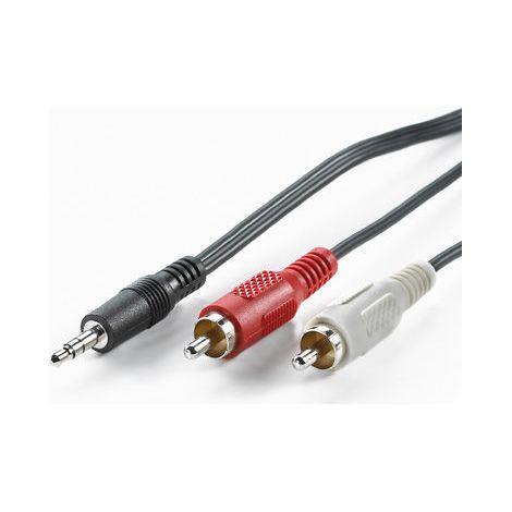 Kabel propojovací Jack 3,5(M) - 2x cinch(M), 1,5m