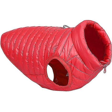 Ropa reflectante impermeable para perros pequeños y medianos: chaleco acolchado, chaqueta cálida con cremallera y doble anilla en D. Conjunto de invierno para mascotas, 3 colores, rojo. (1/5)