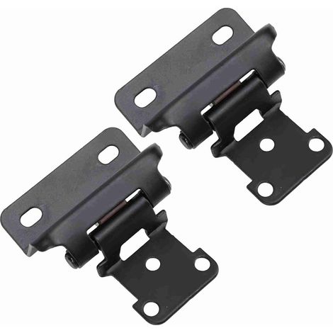 Clôture Charnière de sécurité Améliorée en Acier de sécurité Semi-wrap Placard de Porte de Porte pour la Cuisine pour la Cuisine de Salle de Bain RV Boat Campervan (Noir) (1/5)