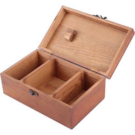 Vintage Nähkästchen aus Holz zur Aufbewahrung von Nadeln und Garn, DIY-Nähwerkzeug-Organizer, Taraxacum-Muster, leere Schachtel (1/5)