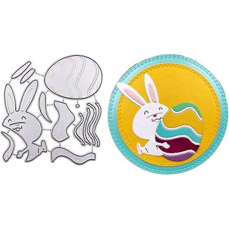 Matrices de découpe en métal Lapin de Pâques - Pochoirs - Modèle de découpe à faire soi-même (1/5)