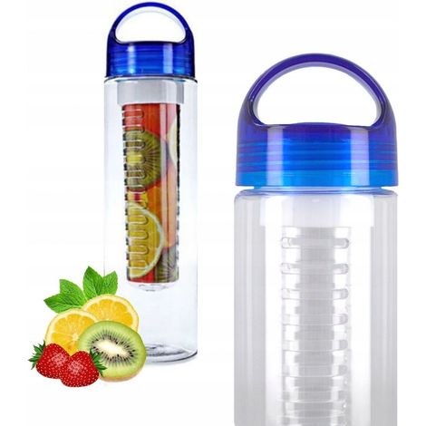 Botella con inserto de fruta de menta de 700 ml, ligera y grande. (1/5)