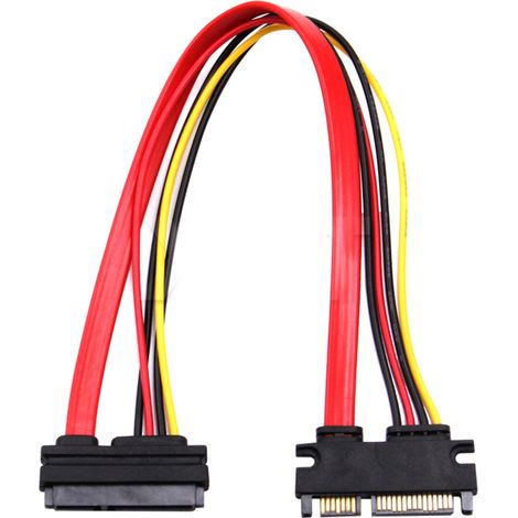 Cable D'extension Alimentation Et Données Disque Dur - SATA 22 Broches - 30 Cm (1/3)