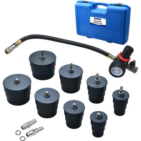 Tester per turbocompressore, facile da usare, con 4 coppie di adattatori per tubi del sistema di raffreddamento da 3,5 a 9,5 cm.