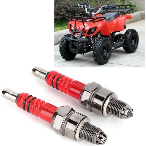 Lot de 2 bougies d'allumage A7TC A7TJC à 3 électrodes, compatibles avec scooters, quads et VTT GY6 50cc et 125cc. (1/5)