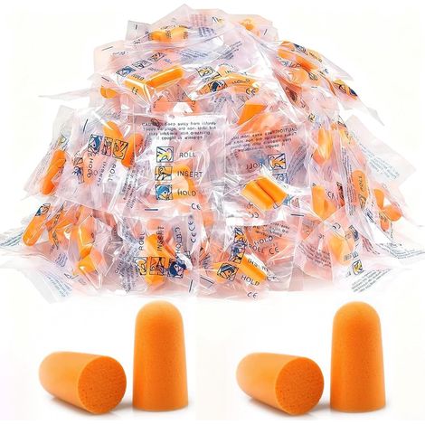 100 paires de bouchons d'oreilles pour dormir, bouchons d'oreilles en mousse, bouchons d'oreilles antibruit, bouchons d'oreilles réutilisables, pour dormir, étudier, voyager