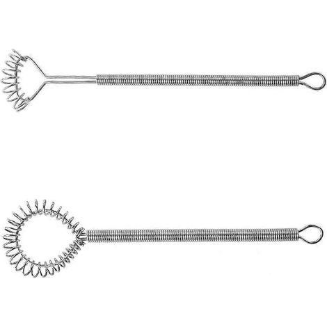 Lot de 2 fouets manuels pour crème, fouets à œufs manuels et bâtonnets mélangeurs multi-usages-16.5X3.5CM-Silver