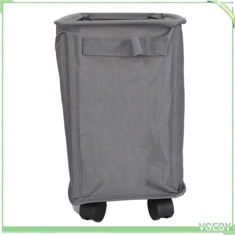 Panier de rangement - FAFEICY - Mince pliable - Roues 360° verrouillables - Maille visible - Tissu Oxford, métal (1/5)