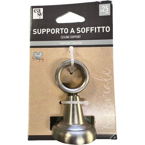 SUPPORTO A SOFFITTO PER TUBO  D.25MM COL.NICHEL