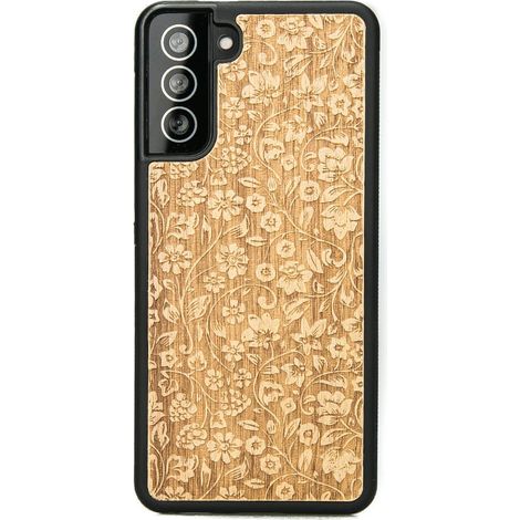 Custodia in legno per Samsung Galaxy S21 FIORI SELVATICI ANIEGRE (1/3)