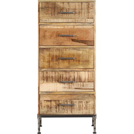 Coffre à tiroirs 45x35x106 cm Bois de manguier massif CFW929815 (1/5)