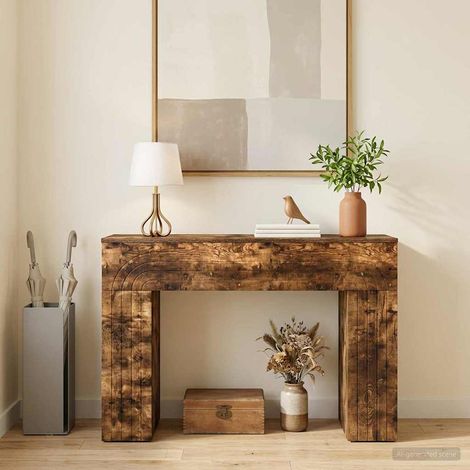 vidaXL Tavolino da salotto Rovere Fumo 102 x 35 x 75 cm