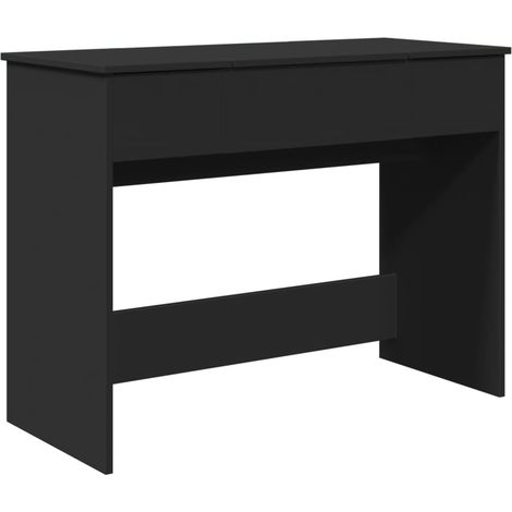 vidaXL Schminktisch mit Spiegel schwarz 100x45x76 cm