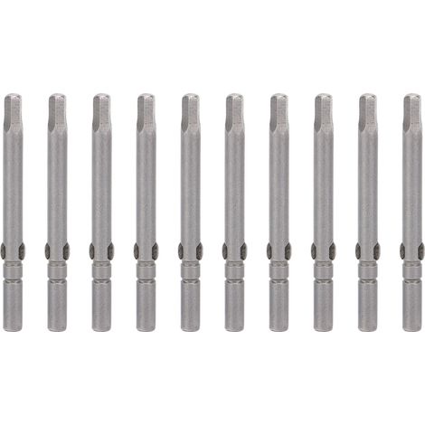Embouts de tournevis à tête magnétique, douille hexagonale électrique S2, outils industriels en acier allié 10 pièces