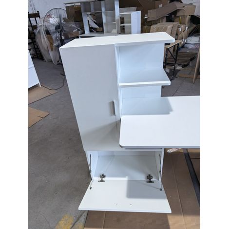 HOMCOM Scrivania per Computer con Libreria 150 cm Bianco (1/5)