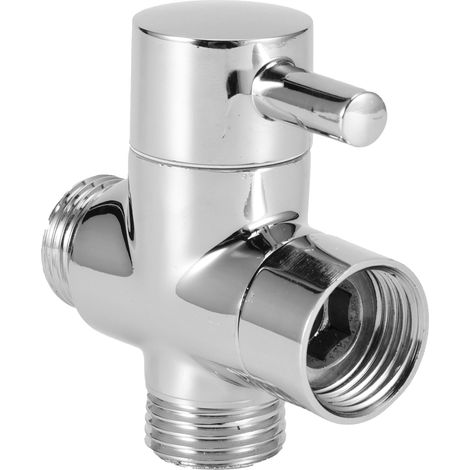 Robinet inverseur 3 voies pour douche de salle de bain, compatible avec pommeau de douche à main et pommeau fixe, séparateur d'eau G1/2 A (1/5)