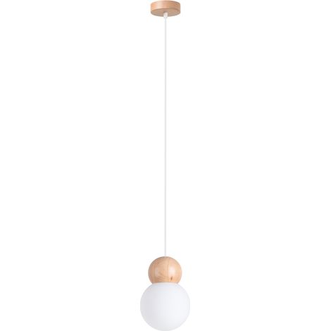 Lampe à suspension Lumilo Astro 1 G9 en bois blanc 13.179.90 (1/5)