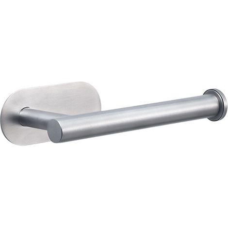 Porte-papier hygiénique moderne en acier inoxydable pour rouleau de papier rond à moitié ouvert, argent (1/5)