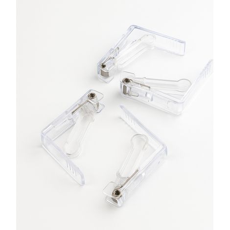 Pièces Pinces à Nappe en Plastique Transparent pour Table d'Extérieur - Pinces Réglables à Ressort pour Nappe de Jardin Pique-Nique Fête