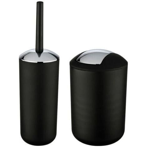 [JAMAIS UTILISÉ]Poubelle Salle de Bain 6L et Brosse WC, Accessoire Salle de Bain Brasil Noir (1/5)